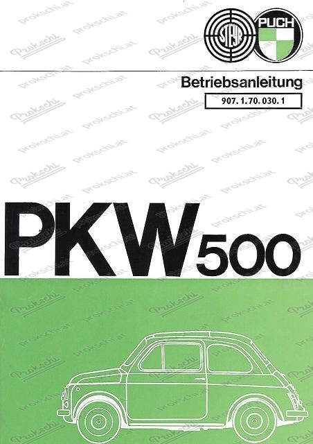 Manual car 500 (Puch 500 S) (German)
