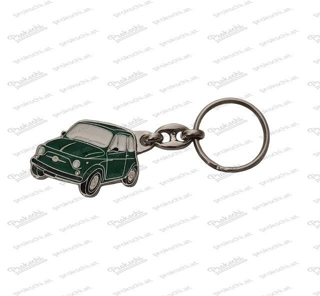 Key ring Fiat 500 green
