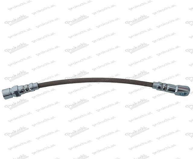 Steel braided brake hose front Fiat 500 F / L / R / 126 / 126 BIS - long nipple - M10 x 1.25 - F-flare