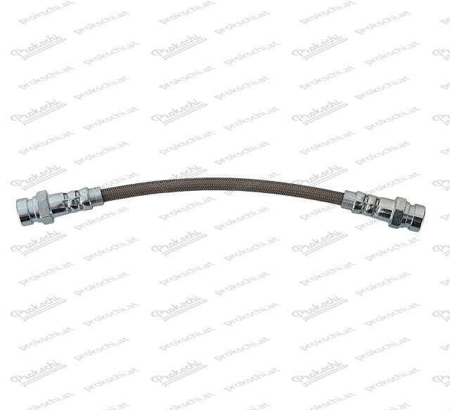 Rear steel braided brake hose Fiat 500 N / D / F - 1st series - short nipple M10 x 1.25 - E-flare