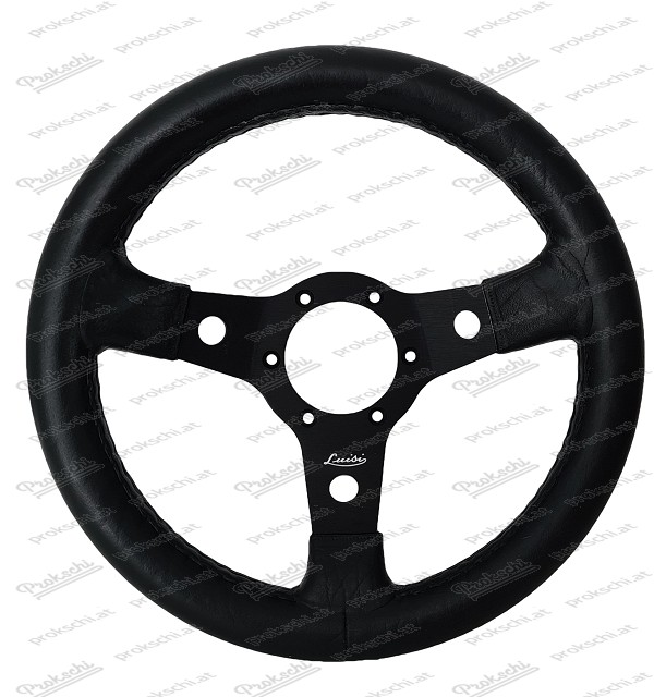 Polyurethane sports steering wheel Nibbio 31 cm with black spoke