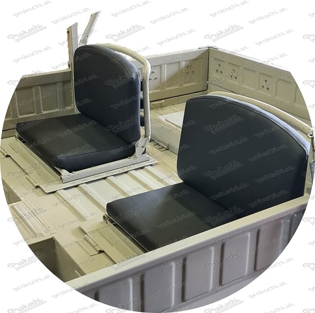 Haflinger upholstery for the rear seat in black