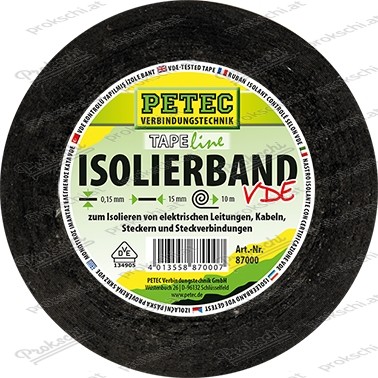 Isolierband VDE - 10 m x 15 mm x 0.15 mm, roll
