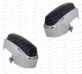 Bumper horn (pair) chrome-plated for front or rear