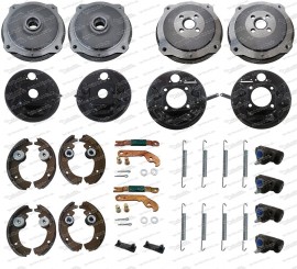 Set of brakes for front and rear axles Fiat 500 N / D / F / L / R and Fiat 126 first series - 190 mm bolt circle