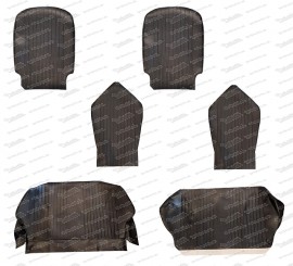 Seat covers (front and rear seats) synthetic leather Fiat 500 L, black
