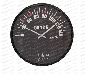 Wall clock Fiat 126 speedometer style