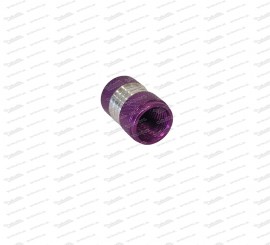Valve cap aluminum for tire tube valve - color lilac/violet