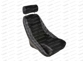 Classic full bucket seat made of imitation leather with headrest