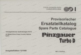 Steyr Puch Pinzgauer turbodiesel, 6 x 6, spare parts catalogue