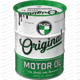 Puch original motor oil - money box in oil drum design