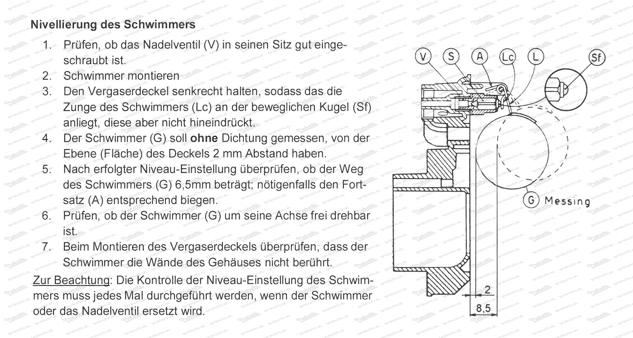 Schwimmer für Weber 32 ICS Vergaser (501.1.08.4472)