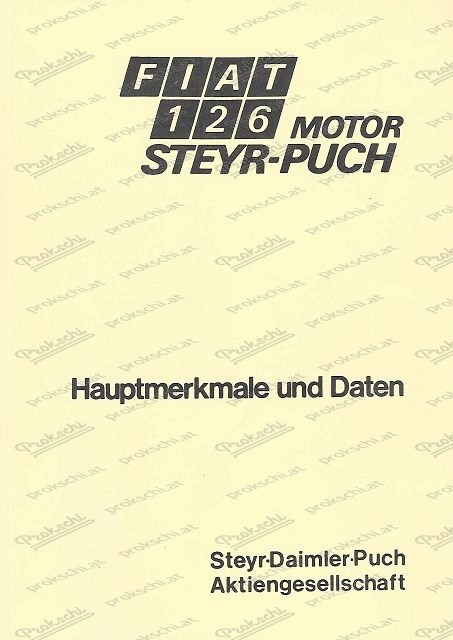 Hauptmerkmale & Daten Motor Fiat 126