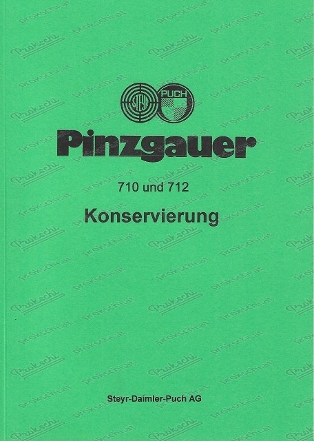 Steyr Puch Pinzgauer 710 M, 712 M, 710 K, 712 K, Konservierungspläne zur Nachkonservierung von Spalten und Hohlräumen
