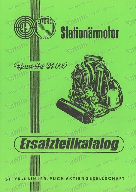 Ersatzteilkatalog für Steyr Puch Stationärmotor ST 600