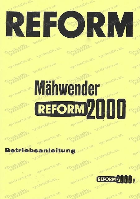 Reform 2000 Betriebsanleitung