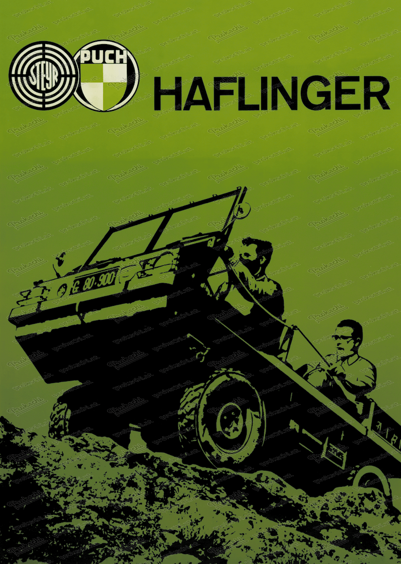 Steyr Puch Haflinger Poster, 70x50cm