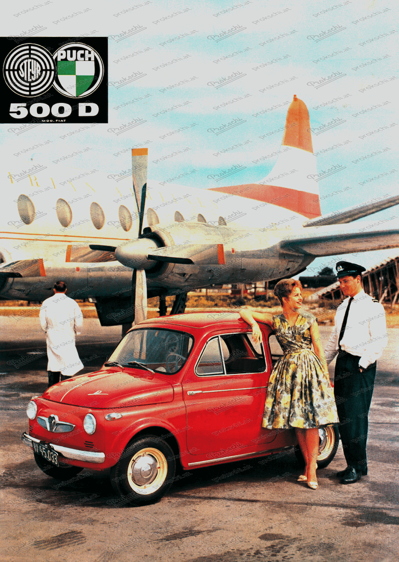 Steyr Puch 500 D Poster, 70x50cm