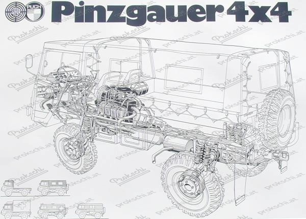 Steyr Puch Pinzgauer Poster, 70x50cm