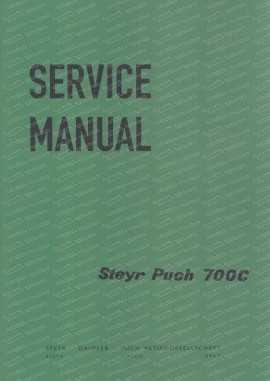 Steyr Puch 700 C Service Manual (Englisch)