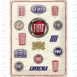 Fiat Logo Evolution - Metallschild