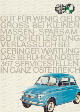 Steyr Puch 500 Poster, 50x70cm