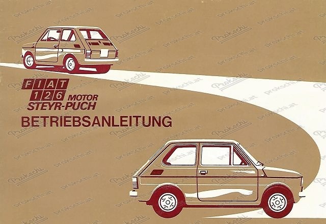 Istruzioni per l'uso Fiat 126 con Puch Engine (tedesco)