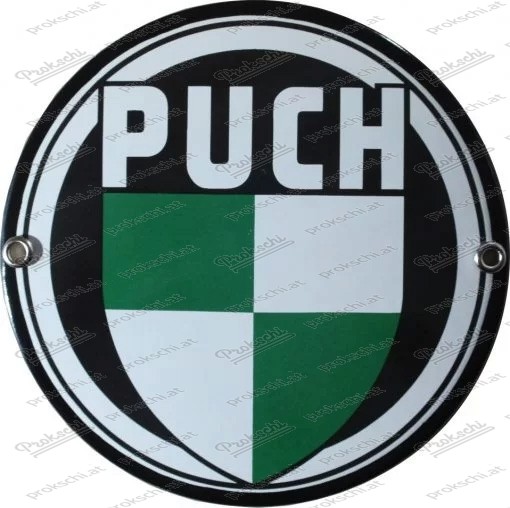 Logo Puch - Segno smaltato - Diametro 30 cm