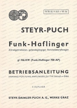 Radio - Haflinger 700 AP, istruzioni per l'uso supplementari (tedesco)