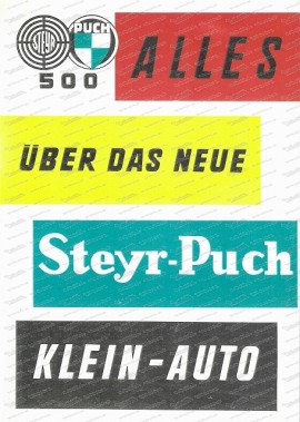 Tutto sulla nuova piccola auto Steyr Puch del 1958 (tedesco)
