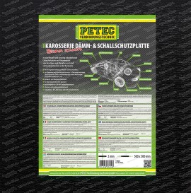 Karosserie-Dämm- & Schallschutzplatte - Bitumen, schwarz - 500 x 500 x ca. 2 mm Platte