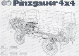Steyr Puch Pinzgauer Poster, 70x50 cm