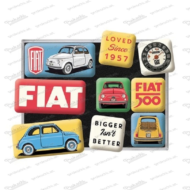 Fiat 500 - jeu d'aimants 9 pièces