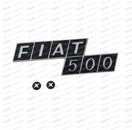 Emblème / lettrage arrière Fiat 500 F/R (métal)