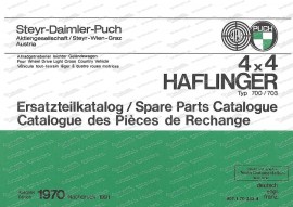 Catalogue de pièces détachées 4x4 Haflinger (allemand, anglais et français)