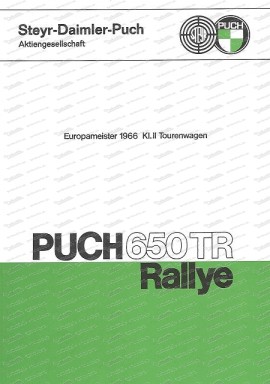 Puch 650 TR Rallye, champion d'Europe 1966, Instruction d'accord (allemand)