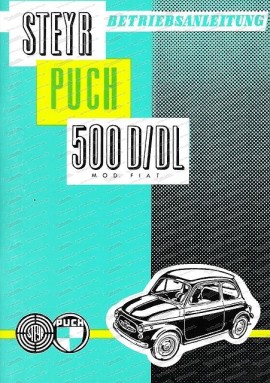 Mode d'emploi Puch 500 D / DL, Edition 1960 (Allemand)