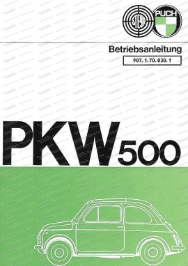 Instructions de service Car 500 (Puch 500 S) (Allemand)