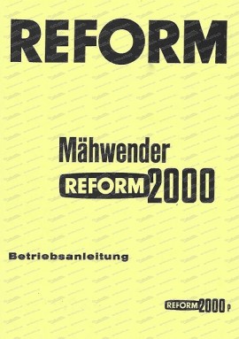 Reform 2000 Betriebsanleitung