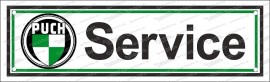 Puch Service - Plaque émaillée - 8 x 30 cm