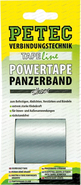 POWER Tape argent, 5 m x 50 mm - emballage L-S