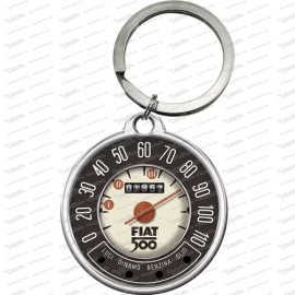 Fiat 500 - compteur de vitesse - porte-clés rond